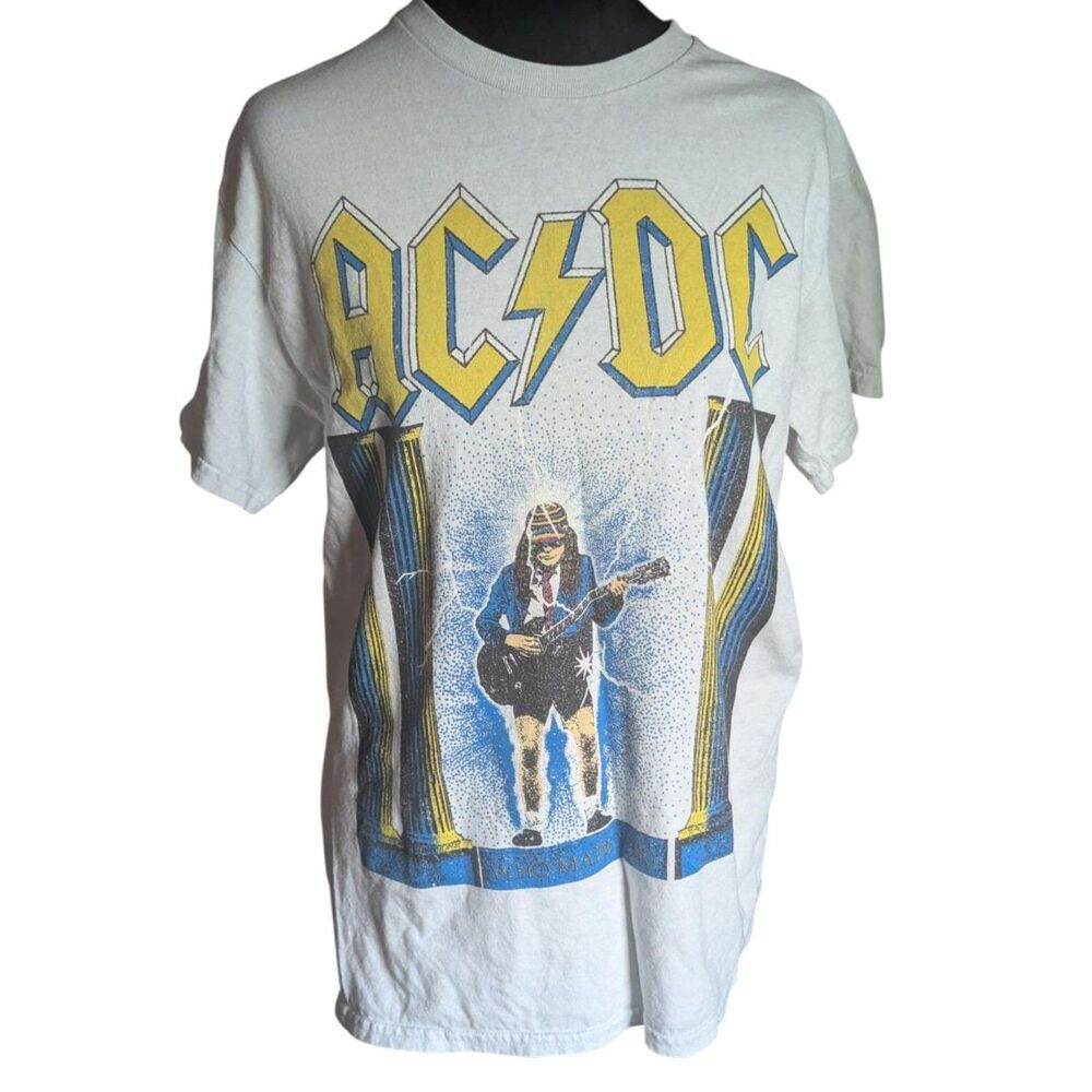 AC/DC Who Made Who Tour 1986 Graphic Tee Licensed 2024 White Small